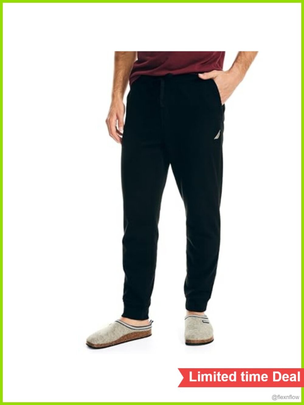 Nautica Fleece Basic Joggers Classic Fit Drawstring Active Pants